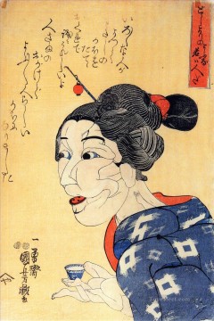 Aunque parece vieja, es joven Utagawa Kuniyoshi Ukiyo e Pinturas al óleo
